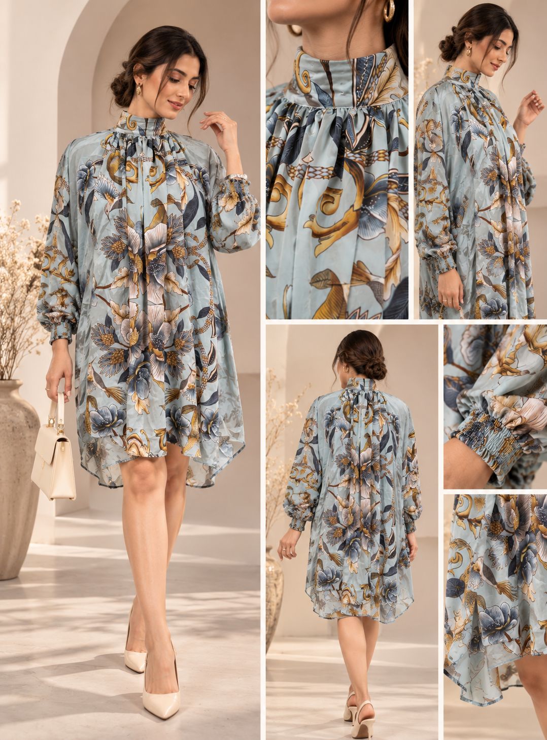 Celestial Bloom Elegant Under Dress